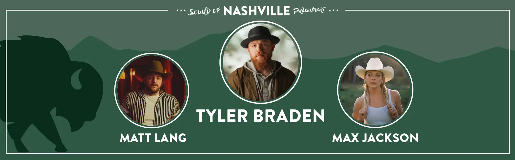 Tour-Foto von TYLER BRADEN, MATT LANG, MAX JACKSON in landscape Format