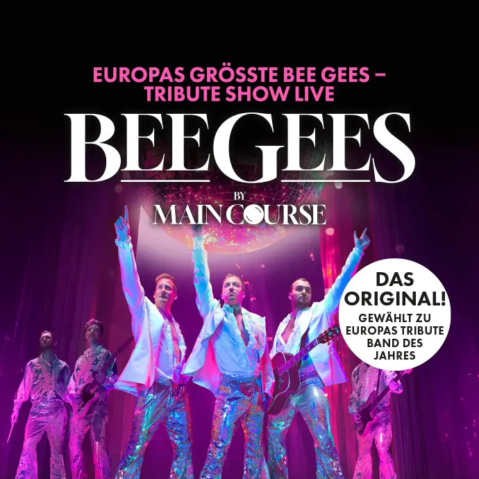 Tour-Foto von Europas größte BEE GEES Tribute Show in square Format