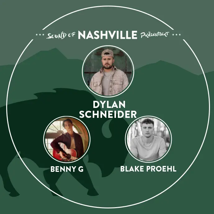 Tour-Foto von DYLAN SCHNEIDER, BENNY G, BLAKE PROEHL in square Format